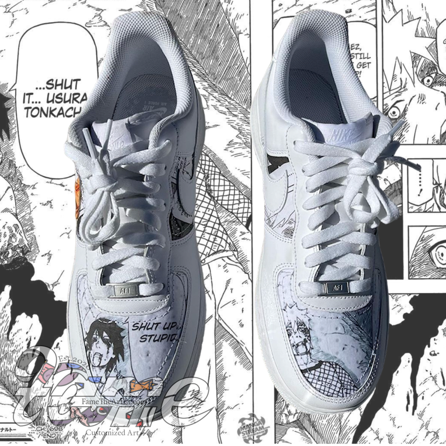 Custom Naruto and sasuke Air Force 1 "Final Battle" V2