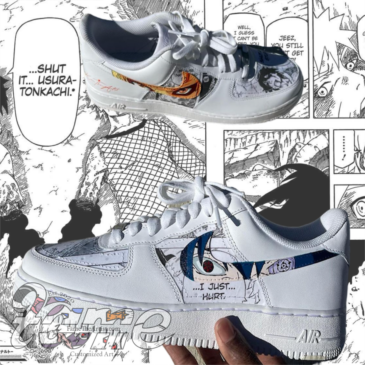 Custom Naruto and sasuke Air Force 1 "Final Battle" V2