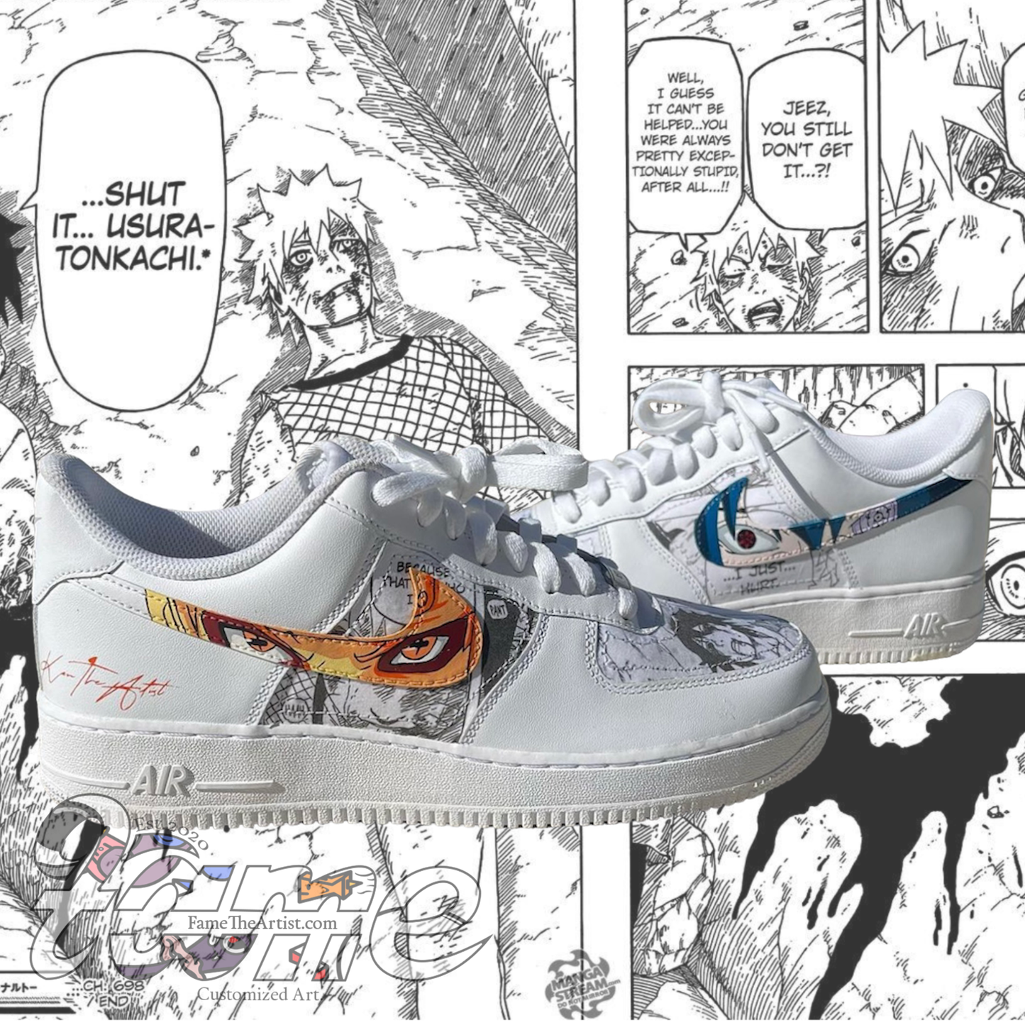 Custom Naruto and sasuke Air Force 1 "Final Battle" V2