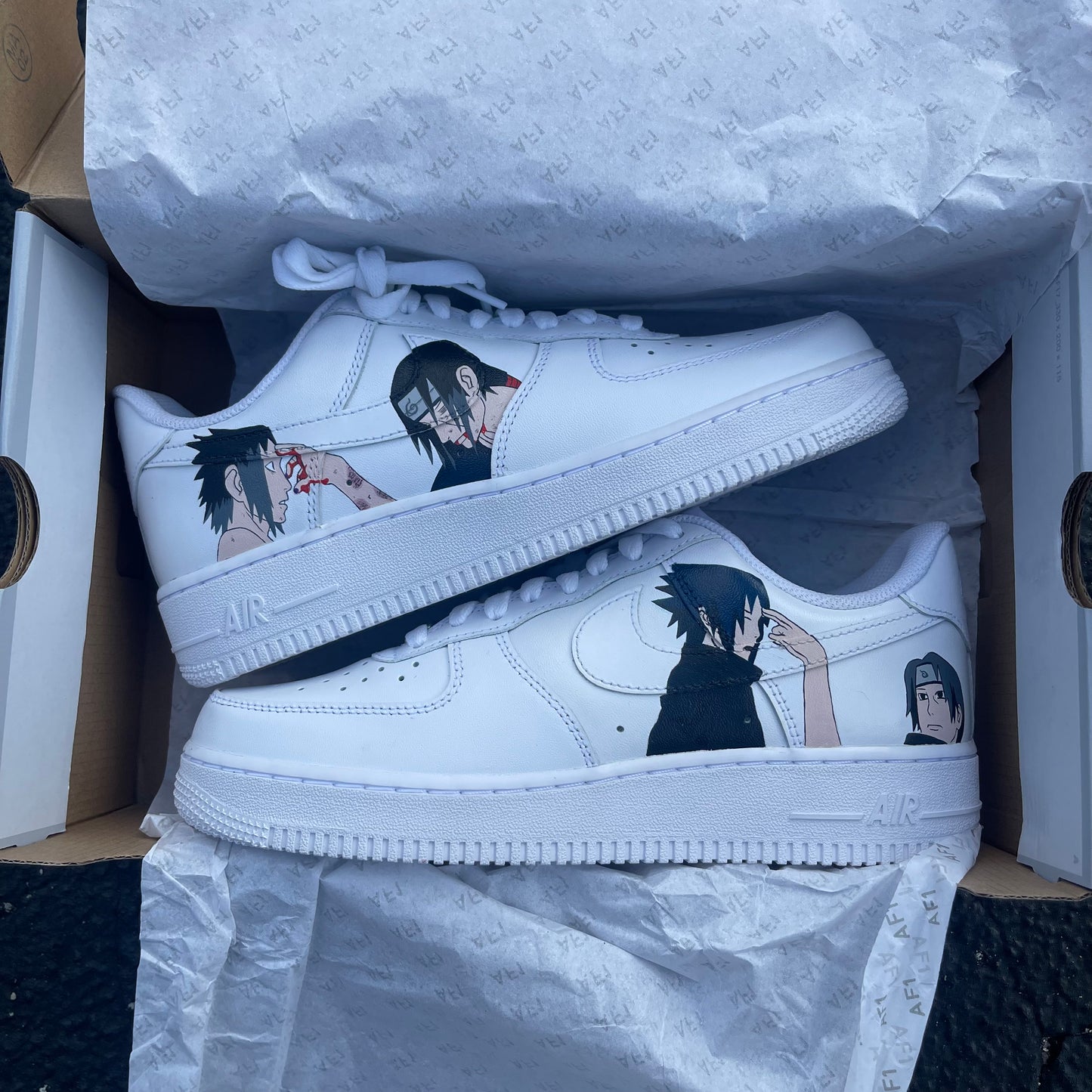 Itachi and Sasuke Custom Air Force 1 "Aishiteru"