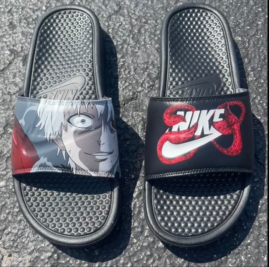 Ken Kaneki Custom Nike Slides V1 10M (1 of 1)