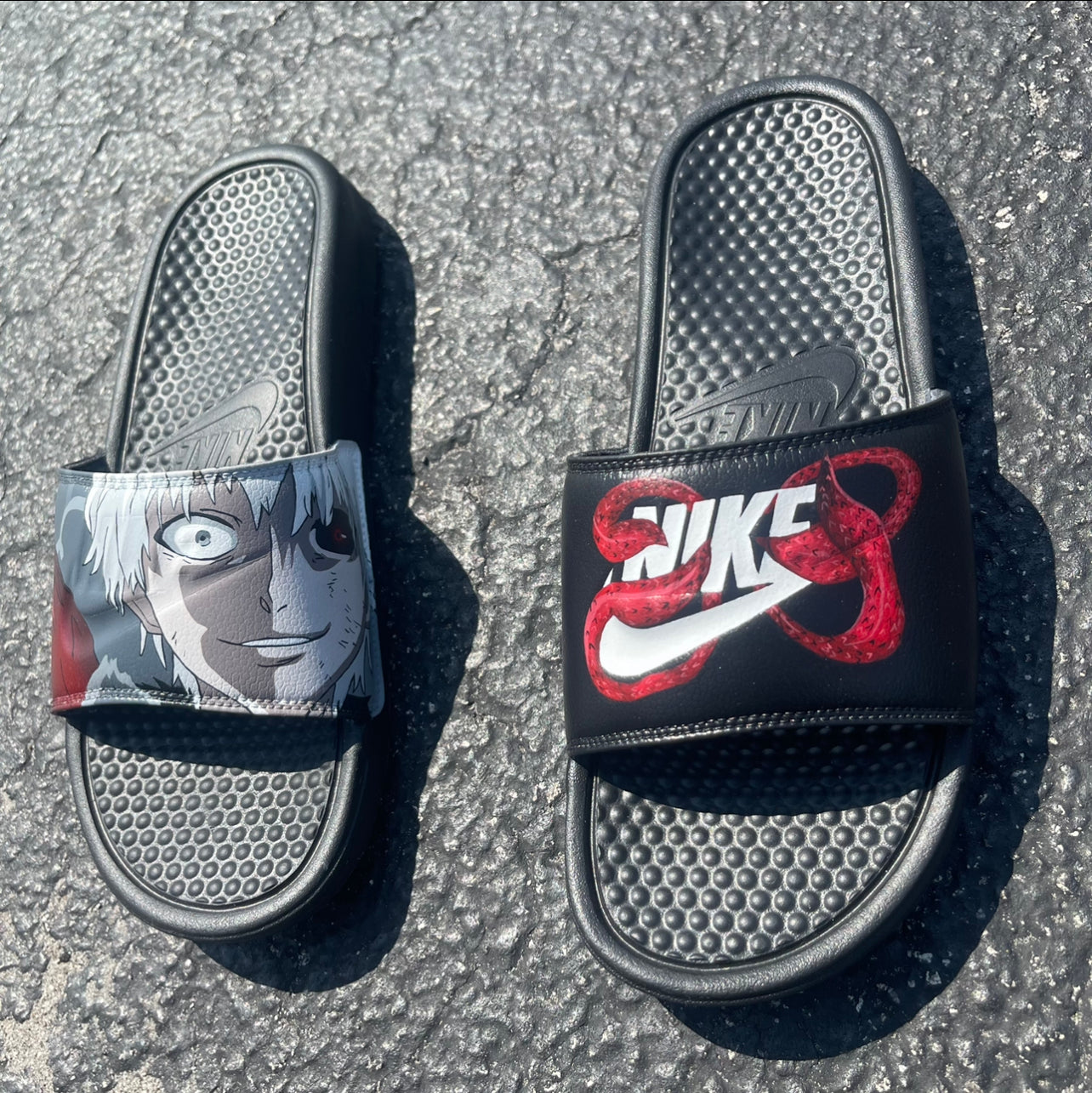 Ken Kaneki Custom Nike Slides V1 10M (1 of 1)