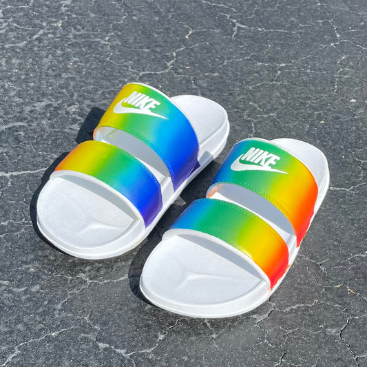 Rainbow Custom nike slides