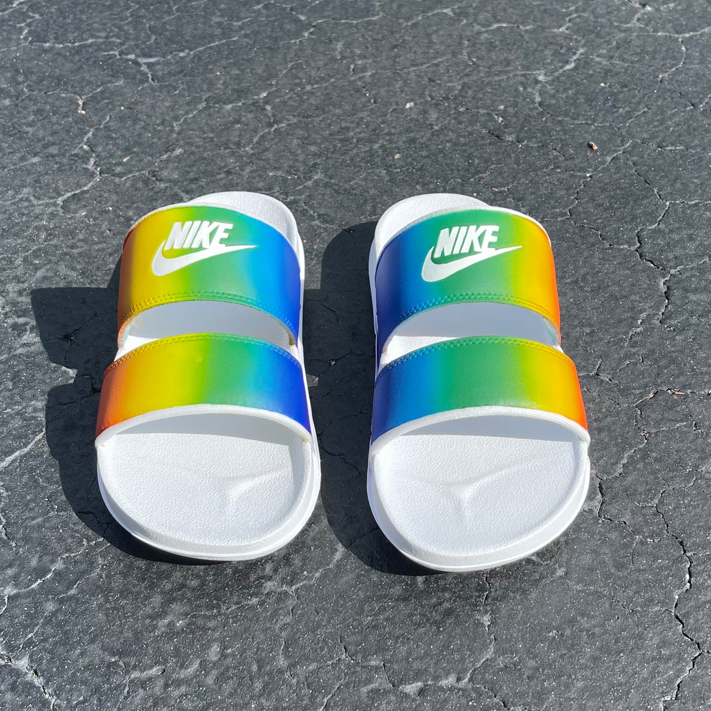 Rainbow Custom nike slides